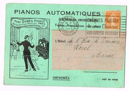 CPA PIANOS AUTOMATIQUES RENE DUBES PARIS 1923 - Cafés, Hôtels, Restaurants