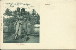 Native Children , Ceylon ; பூர்வீகக் குழந்தைகள், சிலோன் , Carte Précurseur , µ - Sri Lanka (Ceylon)