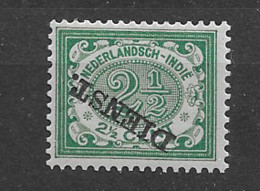 1911 MH  Nederlands Indië NVPH Dienst D12f (inverted Overprint) - India Holandeses