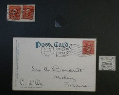 AJ8 ETATS UNIS ENS. BELLE LETTRE  + TP  1903 POSTE FERROVIAIRE POUR LA FRANCE FRANCE+TP   ++++ AFFRANCH. PLAISANT - Brieven En Documenten