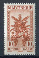 TIMBRE** Gommé De 1933 De MARTINIQUE "TIMBRE-TAXE Sans RF" - Strafport