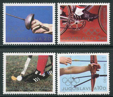 YUGOSLAVIA 1980 Olympic Games, Moscow MNH / **.  Michel 1824-27 - Unused Stamps