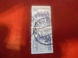 Deutsche Bundespost - Schloss Glucksburg - Val 10 - Bleu-gris - Double Oblitérés - Année 1984 - - Gebraucht