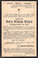 Image Pieuse - Avis De Décès - Herrn Wilhelm Welsch Kriegsinvalide Von 1866 - Juni 1915 - Images Religieuses