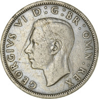 Monnaie, Grande-Bretagne, George VI, 1/2 Crown, 1948, TB+, Cupro-nickel, KM:879 - K. 1/2 Crown