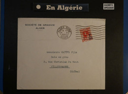 AJ8 ALGERIE  BELLE LETTRE 1940  POSTE FERROVIAIRE  CACHET SPECIAL ALGER POUR VILLEURBANNE++AFFRANCH. PLAISANT - Briefe U. Dokumente