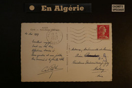 AJ8 ALGERIE  BELLE CARTE1957  POSTE FERROVIAIRE  CACHETS SPECIAL ALGER POUR ANTONY FRANCE++AFFRANCH. PLAISANT - Covers & Documents