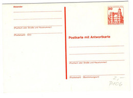 Doppelkarte 20 Pfg Frage U Antwortteil - Postcards - Mint