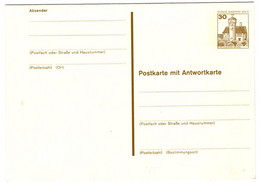 Doppelkarte 30 Pfg Frage U Antwortteil - Postcards - Mint