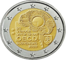 Slovakije 2020  2 Euro Comm.  "OECD"   UNC Uit De Rol - Du Rouleaux !! - Slowakei