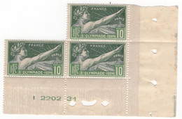 France - YT 183 - Jeux Olympiques Paris 1924 10 C - 3 Timbres Neufs - Unused Stamps