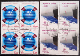 NATIONS-UNIS - GENEVE                  N° 112/113 X 4                      OBLITERE - Gebruikt