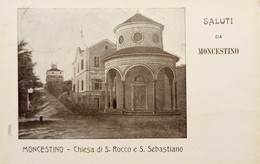 Cartolina - Saluti Da Moncestino - Chiesa Di S. Rocco E S. Sebastiano - 1913 - Alessandria