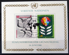 NATIONS-UNIS - VIENNE                 B.F 1                    1° JOUR             26/06/80 - Blocks & Kleinbögen