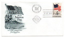 Etats-Unis --1960-- First Day Of Issue..50° Star American Flag- HAWAI..cachet HONOLULU (drapeau)....July 4th ...à Saisir - Cartas & Documentos