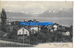 175895 SWITZERLAND PULLY VIEW GENERAL POSTAL POSTCARD - Pully