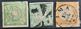 PERU 1868/72 - Canceled - Sc# 14, 14, 15 - Peru