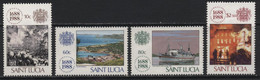 St. Lucia (17) 1988. Lloyds Of London Set. Mint. Hinged. - St.Lucia (1979-...)