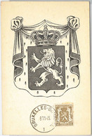 57020 - BELGIUM - POSTAL HISTORY: MAXIMUM CARD 1945 - HERALDRY Lions ROYALTY - Autres & Non Classés