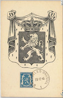 57019 - BELGIUM - POSTAL HISTORY: MAXIMUM CARD 1945 - HERALDRY Lions ROYALTY - Otros & Sin Clasificación