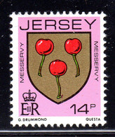 GB JERSEY - 1984 ARMS OF JERSEY FAMILIES 14p STAMP PERF 15 X 14 FINE MNH ** SG 263a - Jersey
