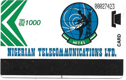 @+ Nigeria - NITEL - 1000 Green Arrow (With Notch) - Ref : NG-NIT-0005 - Nigeria