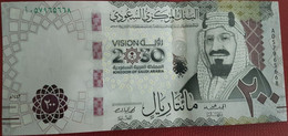 Saudi Arabia 200 Riyals 2021 P-New UNC One Note Saudi Central Bank New Name - Arabia Saudita