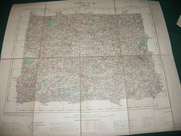 FOUGERES :  CARTE DRESSEE PAR ORDRE DU MINISTERE DE L INTERIEUR ,  TIRAGE DE 1904  , CARTE  TOILEE - Cartes Topographiques