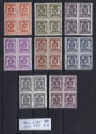 Klein Staatswapen V 35  Nrs. 581 - 588 In Blok Van 4 ** MNH ! LOT 192 - Typo Precancels 1936-51 (Small Seal Of The State)