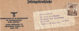 GG Zeitungsstreifband, Vorderseite Verordnungsblatt Für Das GG, Nach Duisburg - Besetzungen 1938-45