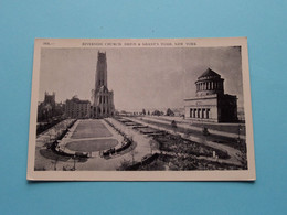 Riverside Church, Drive & Grants Tomb, N.Y. ( 59A.- ) Anno 19?? ( See Scan ) ! - Panoramic Views