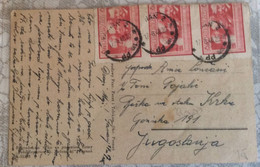 POLAND POLSKA WIOSNY LUDOW DOM POEZTOWCA STAMPS OLD POSTCARD 1948 - Autres & Non Classés