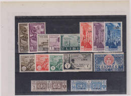 ITALIE-LIBYE-PA-LOT N°8/9-11/12-17/24-TP L. EXPRES N°3-TP COLIS POSTAUX 1/2- TOUS X 1938 - Libyen