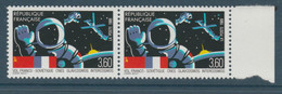 N° 2571 VARIETE ANNEAU LUNE BLEU EN DESSUS DE 1989 TENANT A NORMAL ** - Unused Stamps
