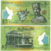 Brunei Darussalam 5 Ringgit 2011 Polymer Prefix D UNC P-36 - Brunei