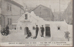 LA CHAUX DE FONDS - CONCOURS DE CONSTRUCTIONS DE NEIGE - La Chaux-de-Fonds