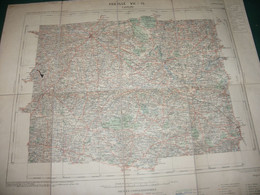 LAMBALLE :  CARTE DRESSEE PAR ORDRE DU MINISTERE DE L INTERIEUR ,  TIRAGE DE 1903  , CARTE  TOILEE - Cartes Topographiques