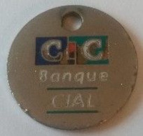 Jeton De Caddie - Banque - CIC - Banque CIAL - Verso EURO - En Métal - - Trolley Token/Shopping Trolley Chip