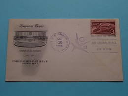 EXPOSITION De BRUXELLES ( FDC Souvenir Cover UNITED STATES Pavilion / Expo 1958 Bruxelles ) 19 Oct 1958 ! - 1958 – Bruxelles (Belgique)