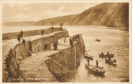 CLOVELLY. The Harbour  (with Boats Nearby & A Crowd On The Quayside ) -F,Frith-61014 - Clovelly