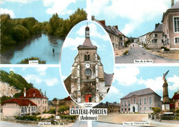 Château Porcien * Souvenir Et Panorama Du Village * écoles Mairie - Chateau Porcien