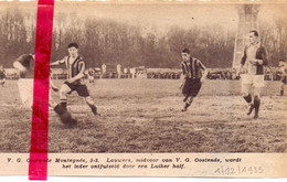Voetbal Match VG Oostende X Montegnée - Orig. Knipsel Coupure Tijdschrift Magazine - 1935 - Unclassified
