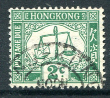 Hong Kong 1923-56 Postage Dues - 2c Green - Wmk. Sideways - Used (SG D2a) - Timbres-taxe