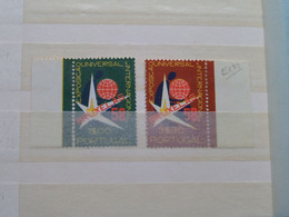 EXPOSITION De BRUXELLES >>> 2 Timbres / Stamps PORTUGAL / Expo Mundial > 1958 Bruxelas ) See Photo ! - 1958 – Brussels (Belgium)