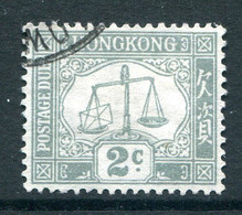Hong Kong 1938-63 Postage Dues - 2c Grey - Chalky Paper - Used (SG D6a) - Portomarken