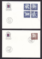 Iceland: 4x FDC First Day Cover, 1988-1990, Guardian Spirits, Dragon, Eagle Bird, Ox, High Value (traces Of Use) - Lettres & Documents