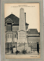 CPA - (89) SAINT-CLEMENT - Aspect Du Monument Aux Morts Dans Les Années 20 - Saint Clement