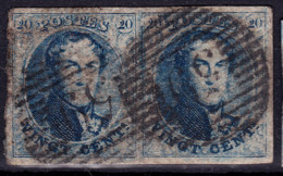 Stamps Belgium 1858 20c Used Lot#28 - 1849-1865 Medallones (Otros)