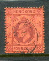 Hong Kong - PO's In China - Wei Hai Wei - 1903 KEVII - Wmk. Crown CA - 4c Purple On Red (SG Z1057) - Oblitérés