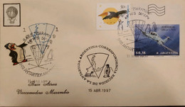 P) 1997 ARGENTINA, COVER, MAP ANTARCTICA AIR BASE MARAMBIO, PUCARÁ MEMORIAM- TUCAN STAMP, XF - Andere & Zonder Classificatie